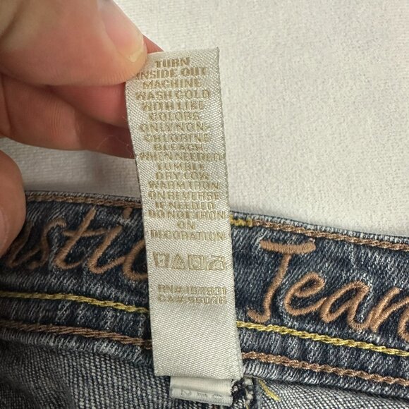 Justice Girls Premium Denim Jean Shorts 12R Medium Wash Classic Fit - Picture 6 of 6